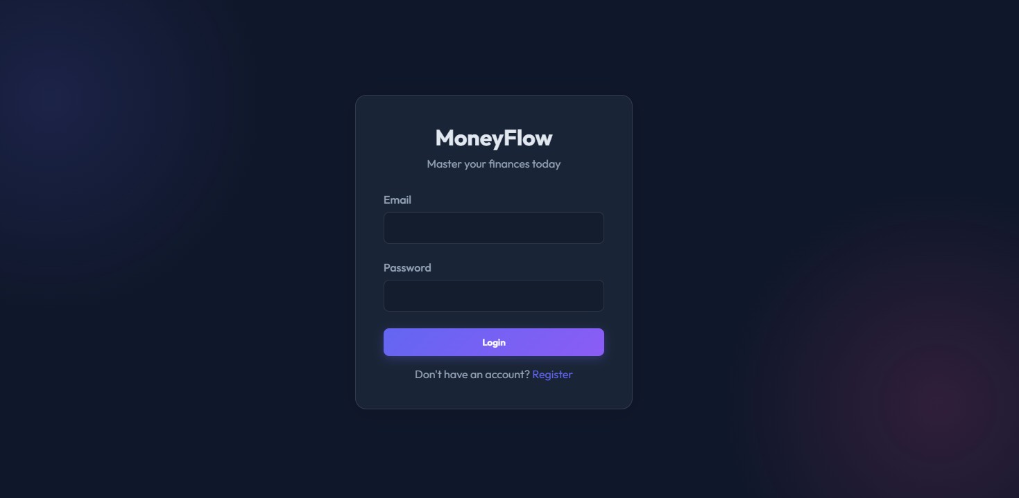Money wealth manager web portal screenshot